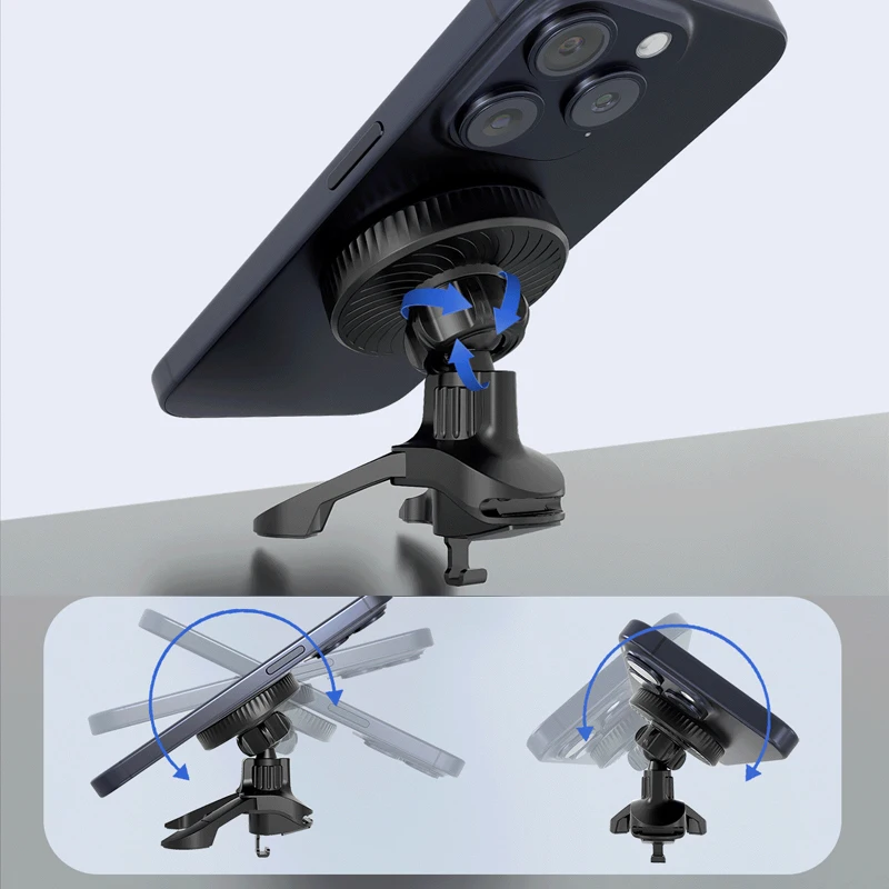 Universal Magnetic Car Air Vent Clips Cellphone Holder Magnet Car Phone Stand for MagSafe iPhone 17 16 Xiaomi GPS Brackets