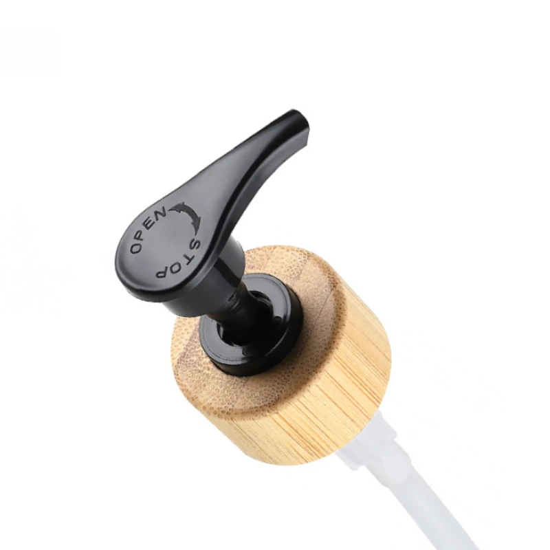 1Pcs Strip Soap Dispenser with Bamboo Pump Refillable Bottle Conditioner Lotion Shampoo Body Wash Empty Container Plastic Bottle