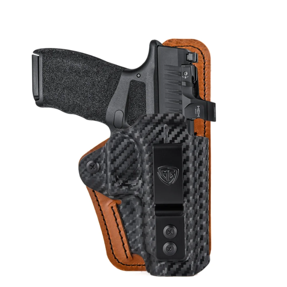 IWB Kydex Leder & Schaumstoff Gepolstertes Hybrid-Holster für Springfield Hellcat Pro 3" Hellcat OSP Clips Verdecktes Tragen – Detail 3