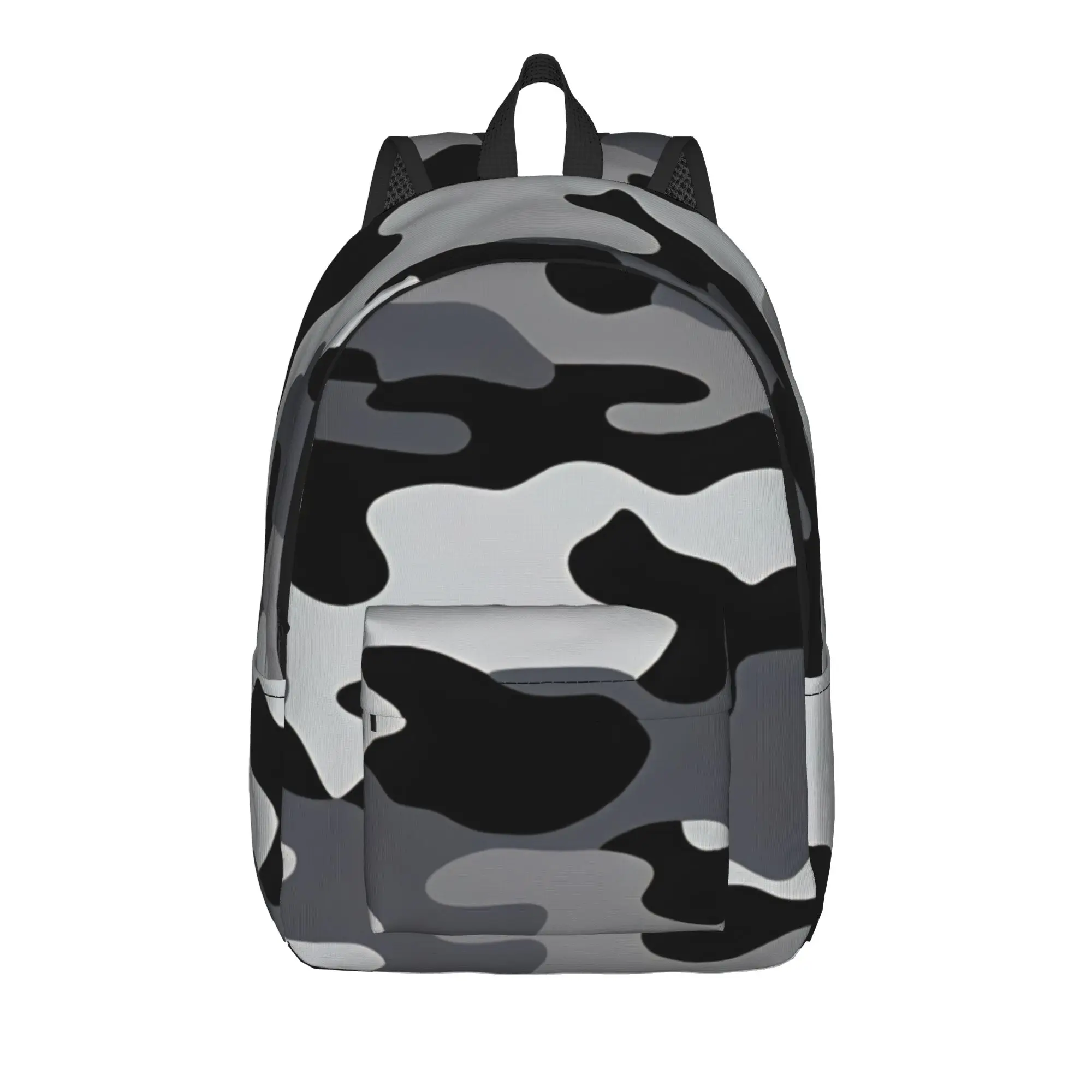 Dark Urban Camo Backpack Unisex  Soft Backpacks Polyester Modern High School Bags Travel Colorful Rucksack