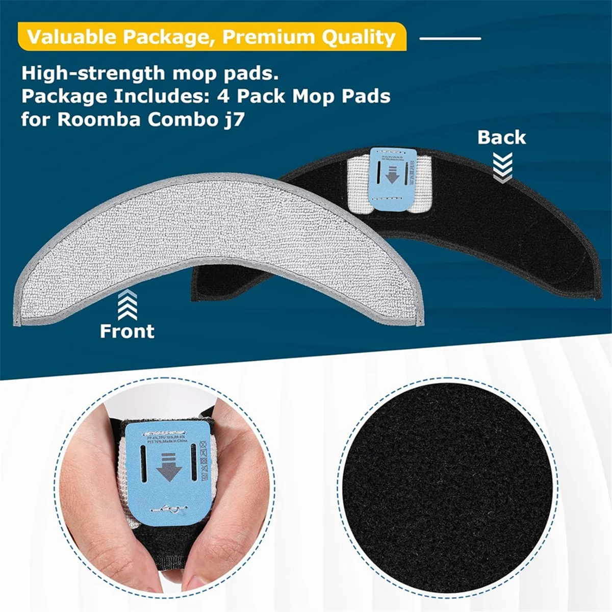 Популярные фильтры резервуара для воды, тканевые подушечки для швабры для IRobot Roomba Combo J7 +/J9 +, автомобильная всасывающая швабра, детали робота-пылесоса