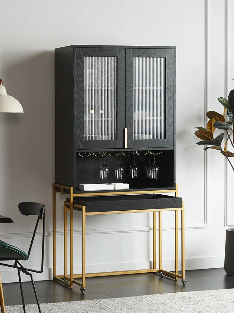 

FG44Nordic Light Luxury Post-Modern Wine Cabinet Modern Minimalist Restaurant Solid Wood Wine Glass Curio Cabinet