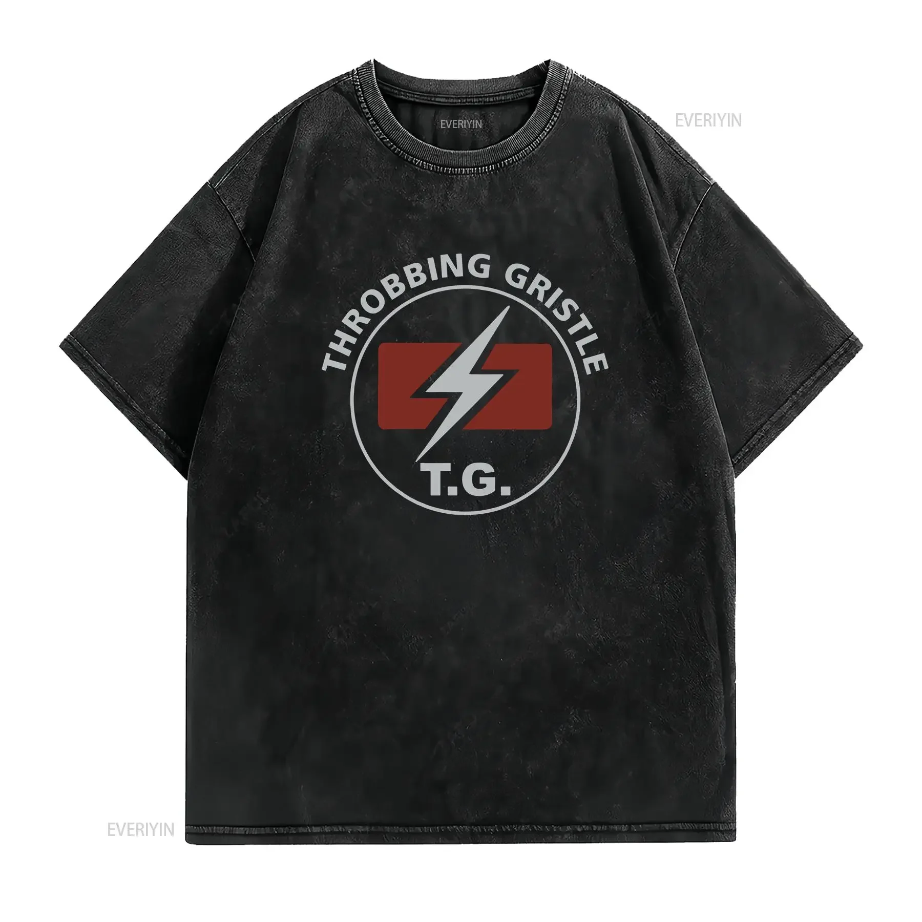 Vtg Throbbing Gristle Band Cotton Black All Size T Shirt For Men UR183 vintage Washed Breathable Stylish Slightly Stretched