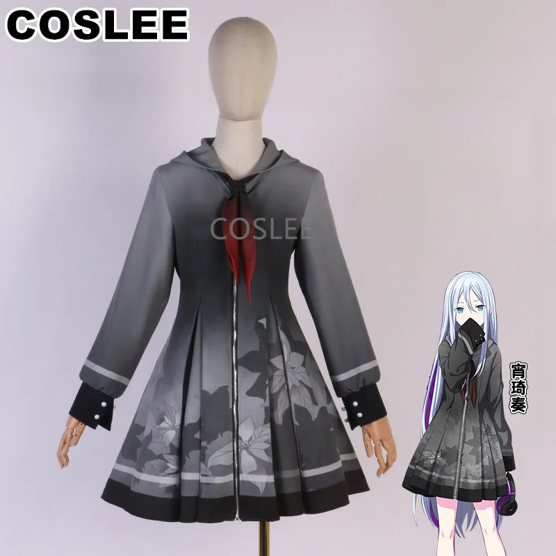 

COSLEE PJSK Yoisaki Kanade Cosplay Costume Lovely Daily Clothing Dress Uniform Women Role Play Halloween Party Outfit New