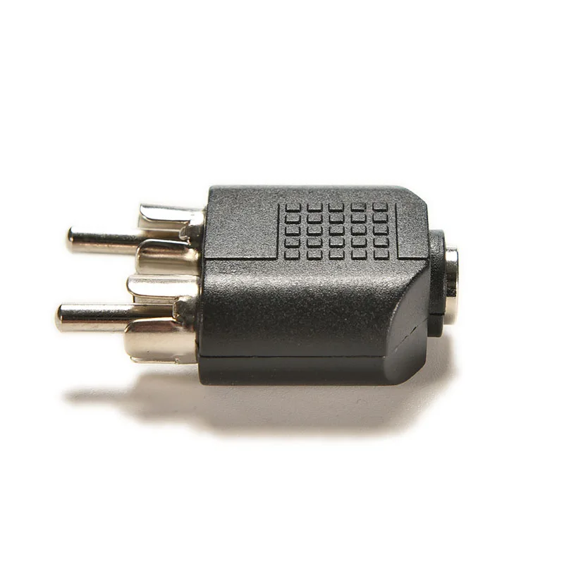 Plated 3.5 Mm Female Naar 2 Rca Male Audio Stereo Adapter Connector 3.5 Mm Aux Female Naar 2 X Rca male Connectoren