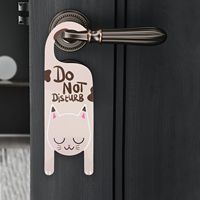 Do Not Disturb Door Hanger Sign Cat Design Double Sided Welcome Please Knock Sign Please Hangers Office Hanging Door Sign
