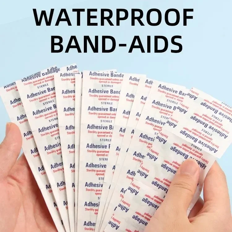 

50PCS 38*38mm Transparent PU Waterproof Wound Plaster Band Aid Adhesive Bandage Protective Sticker Outdoor Home First Aid