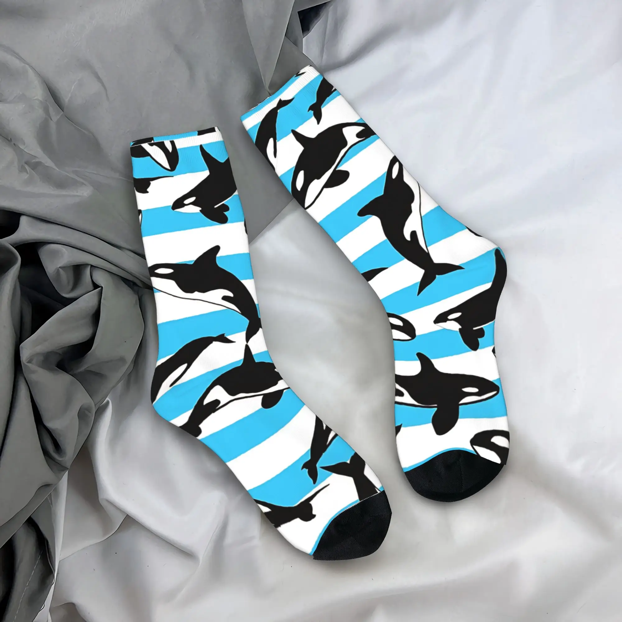 

Orca Killer Whale Socks Gothic Stockings Men Breathable Outdoor Socks Winter Graphic Anti Bacterial Socks