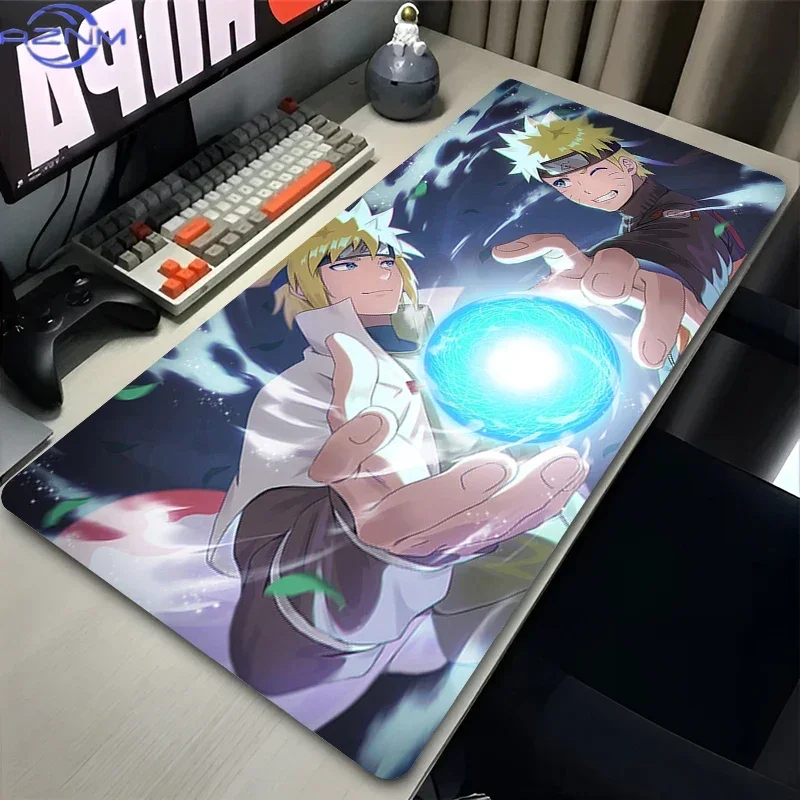 Anime Ninja Team Characters Village Scenery Mouse Pad, Rubber Non Slip Gaming Desk Mat, Smooth Keyboard Pad for PC Gaming and Of