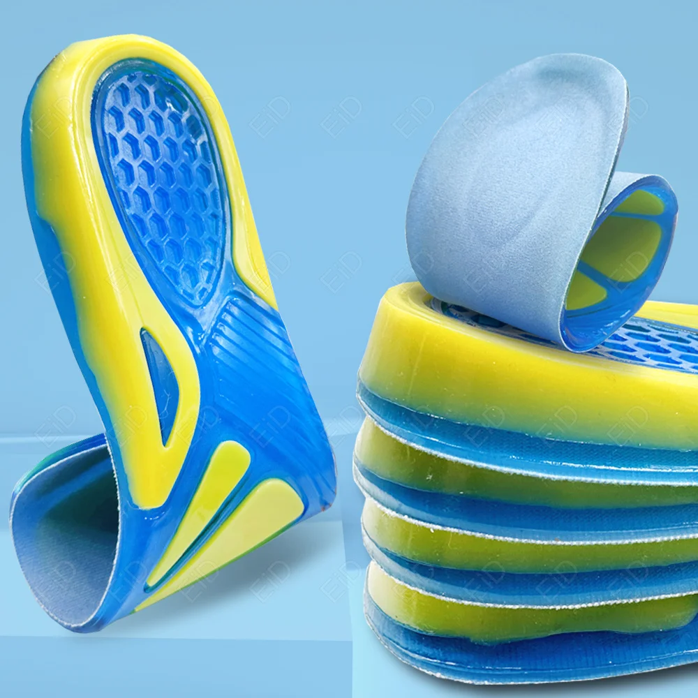 EiD Silicone Anti-Slip Gel Soft insoles Orthotic Arch Support Foot Pain Massaging Sport Shoe Anti-Shock Insoles Pad Man Women
