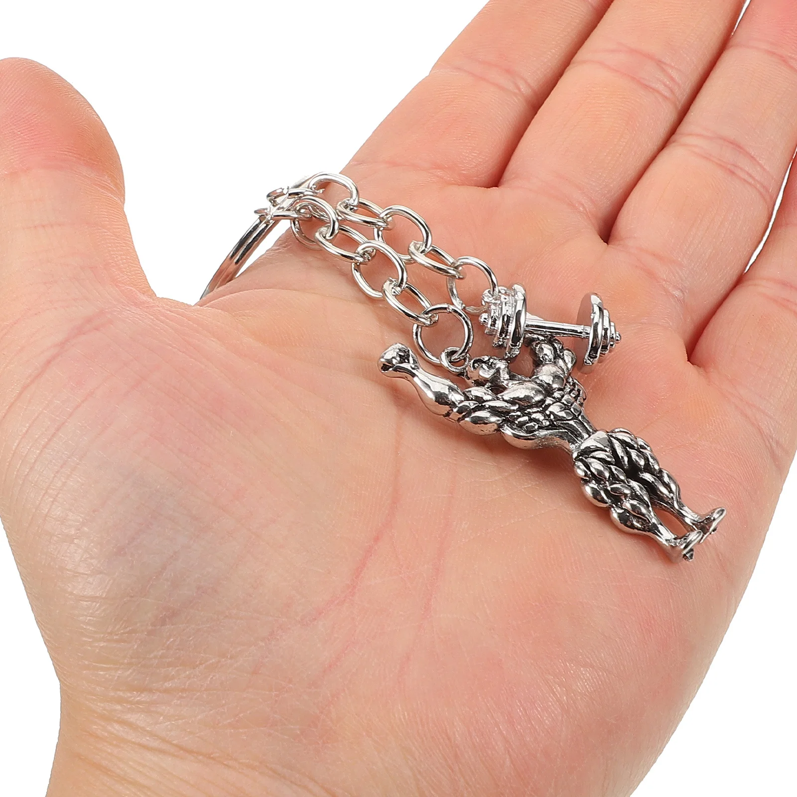 

Dumbbell Keychain Fitness Pendant Muscle Decorative Key Ring For Backpack Bag Zipper Dumbbell Keychains For Men