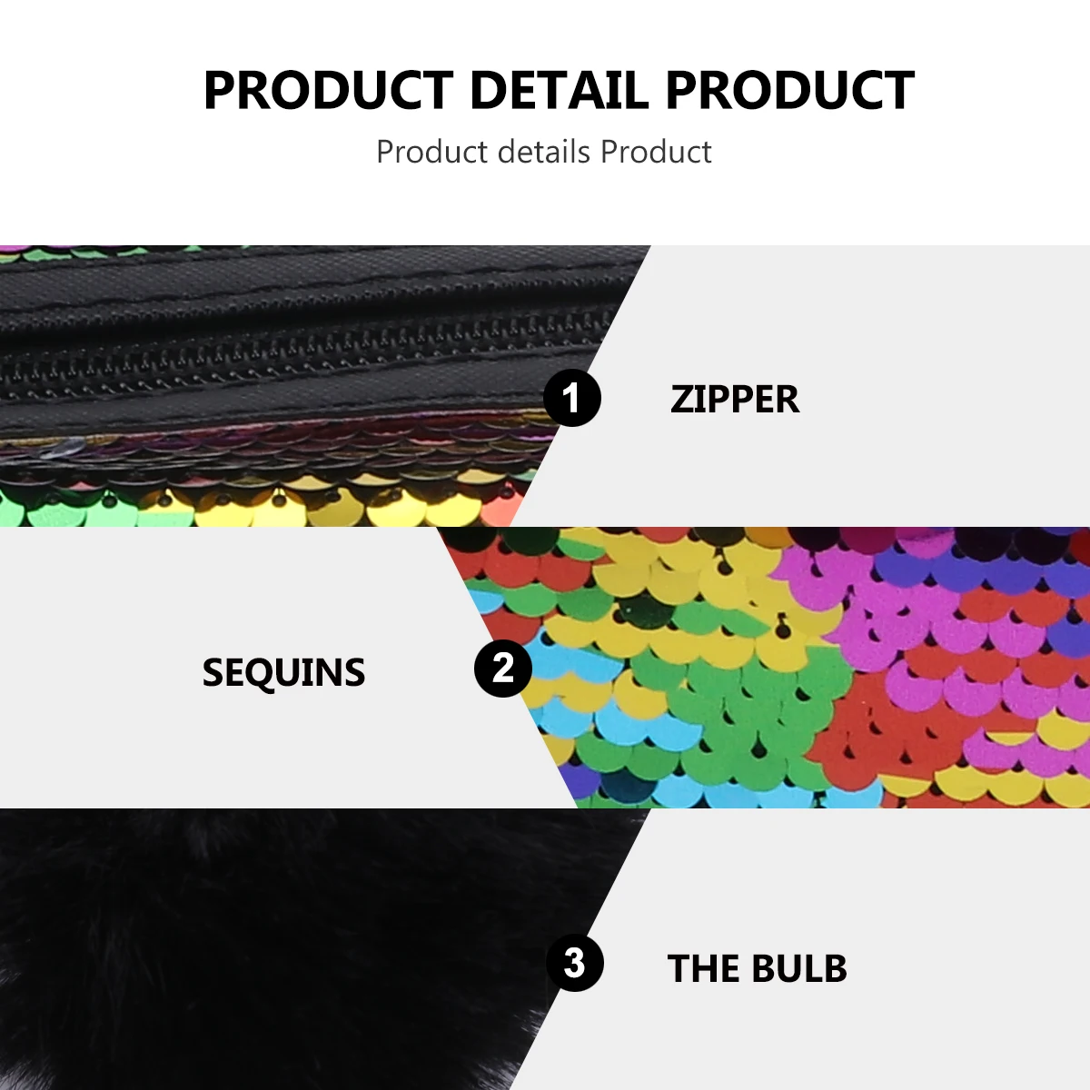 

Sequin Pencil Case Travel Makeup Bag Cute for Teen Girls Sequins Material Polyester Aesthetic Easy-to-carry