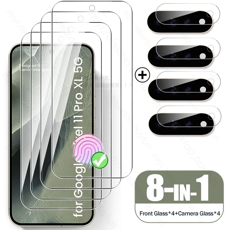 8In1 Unlock Protective Glass for Google Pixel 11 Pro XL 5G Camera Lens Screen Protectors on Pixel11 Pixel11Pro Pixel11ProXL 2026