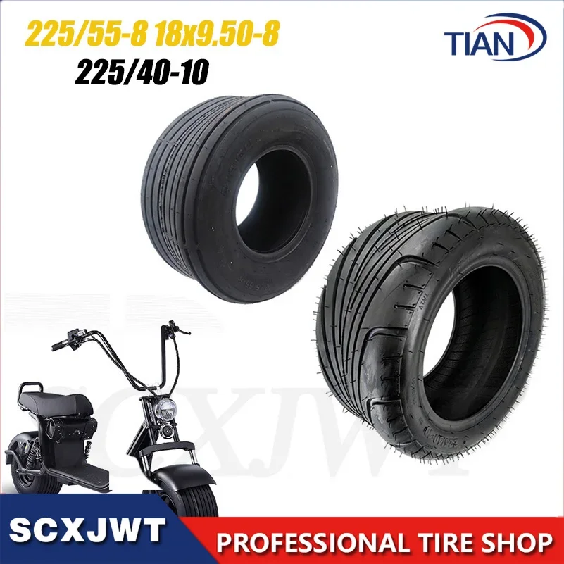 

225/55-8 Tire 18x9.50-8 Front or Rear 8inch 4PR 6PR Electric Scooter Vacuum Tires for Harley Chinese Bike 10'' 225/55-8 Tyre