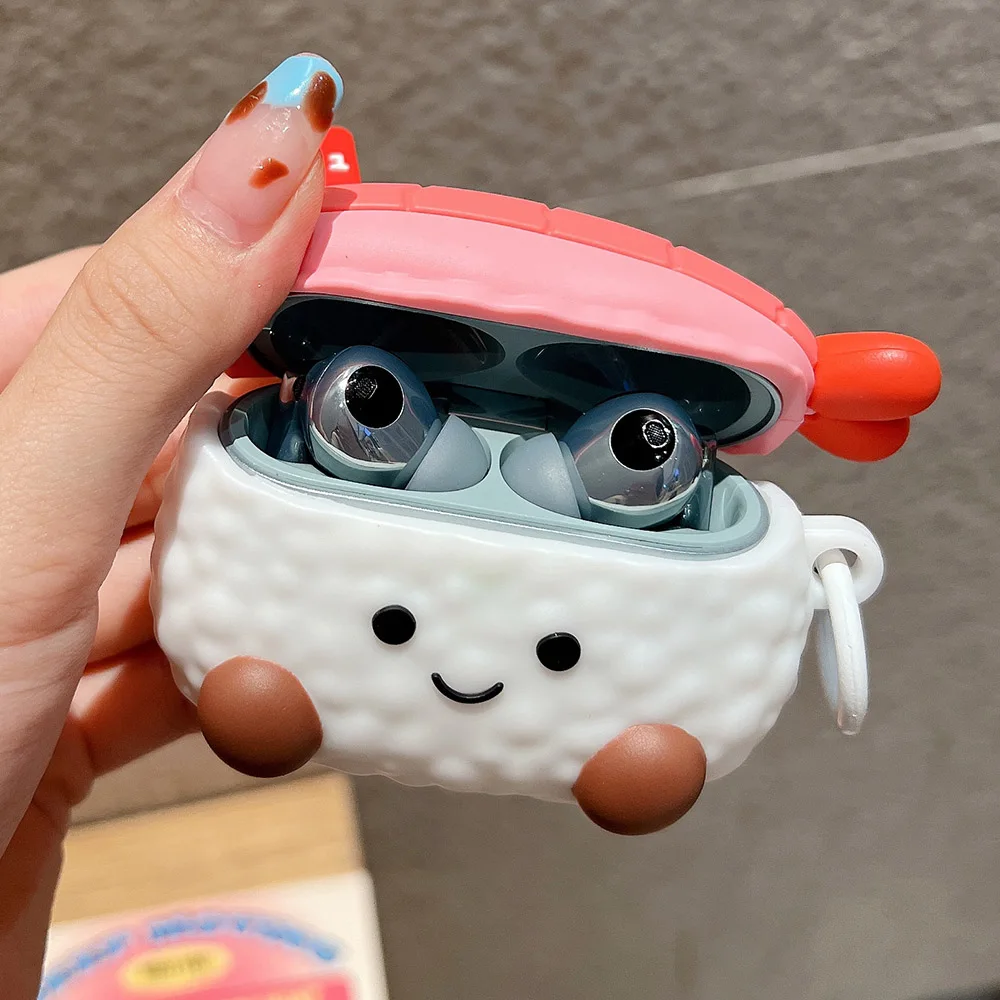 soft silicone case for airpods 1 2 cute cartoon sushi earphone case for airpods pro 2 with keychain for airpods 3 protector case