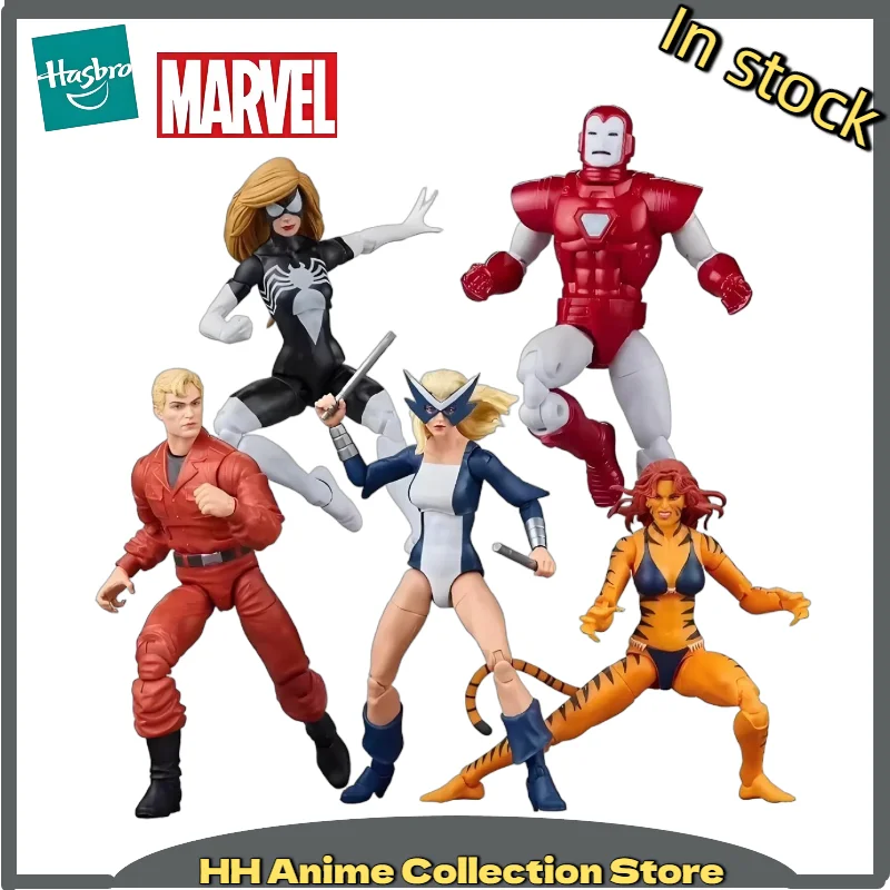 

In Stock Hasbro Marvel Legends West Coast Avengers Iron Man Captain America Bucky Voice Bird Tigra Spider-Woman Collectible