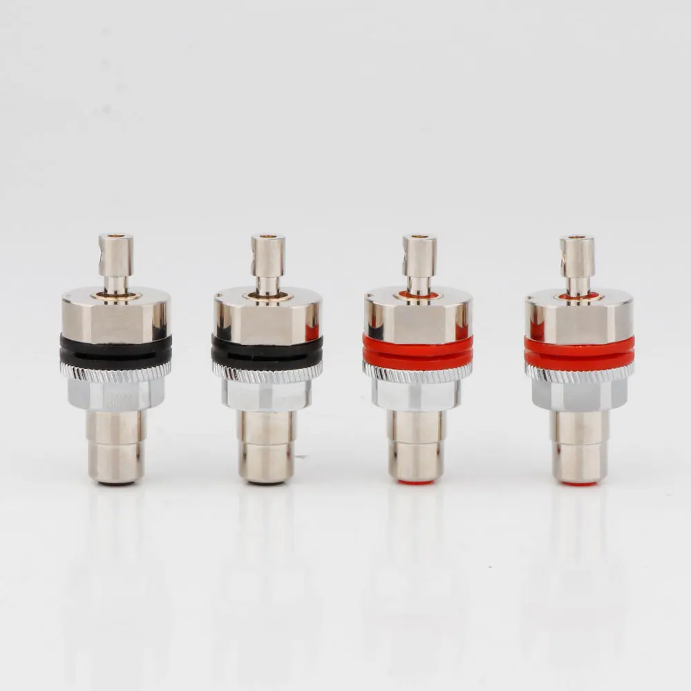 Conector de Terminal RCA hembra chapado en rodio sin soldadura para audiófilos, conector de Audio y vídeo Hifi, TV, CD, DAC, salida de entrada de señal