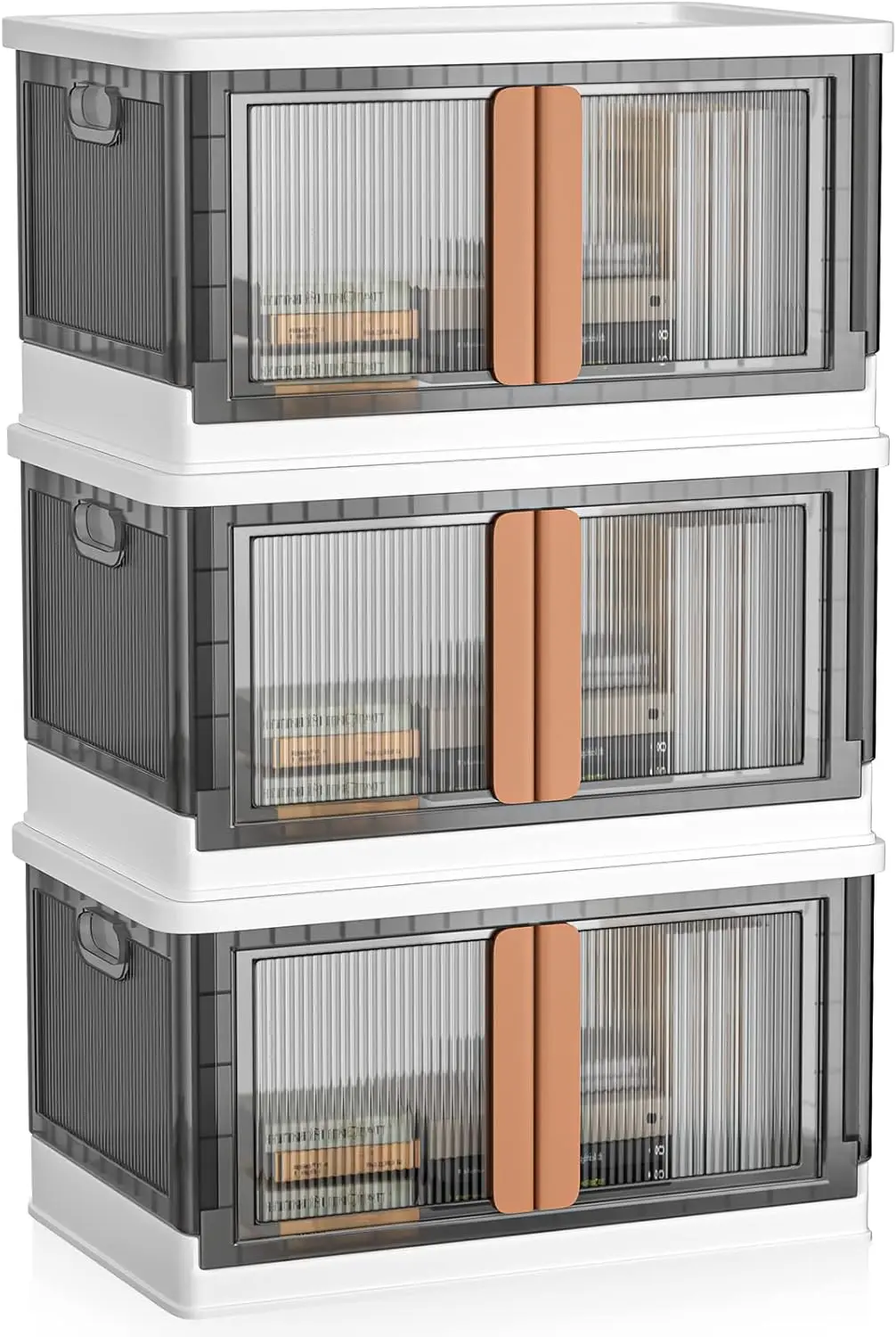 

Storage bins,plastic bins with lids-76Quart large foldable containers，Stackable drawers for bedroom