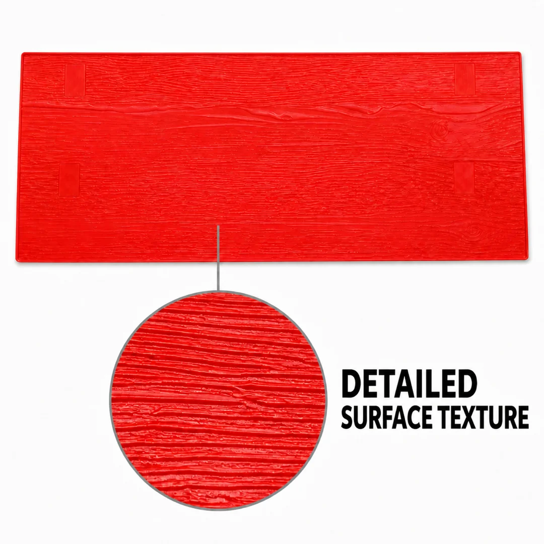 FX-37 Wood Grain Concrete Stamp Mold 900×300mm | Reusable Wood Plank Texture Stamping Mat