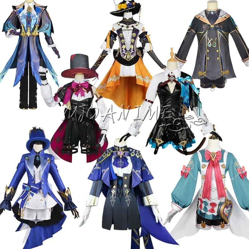 Game Genshin Impact Lynette Cosplay Costume Fontaine Lyney Leather Sigwin Focalors Navia Freminet Clorde Neuvillette