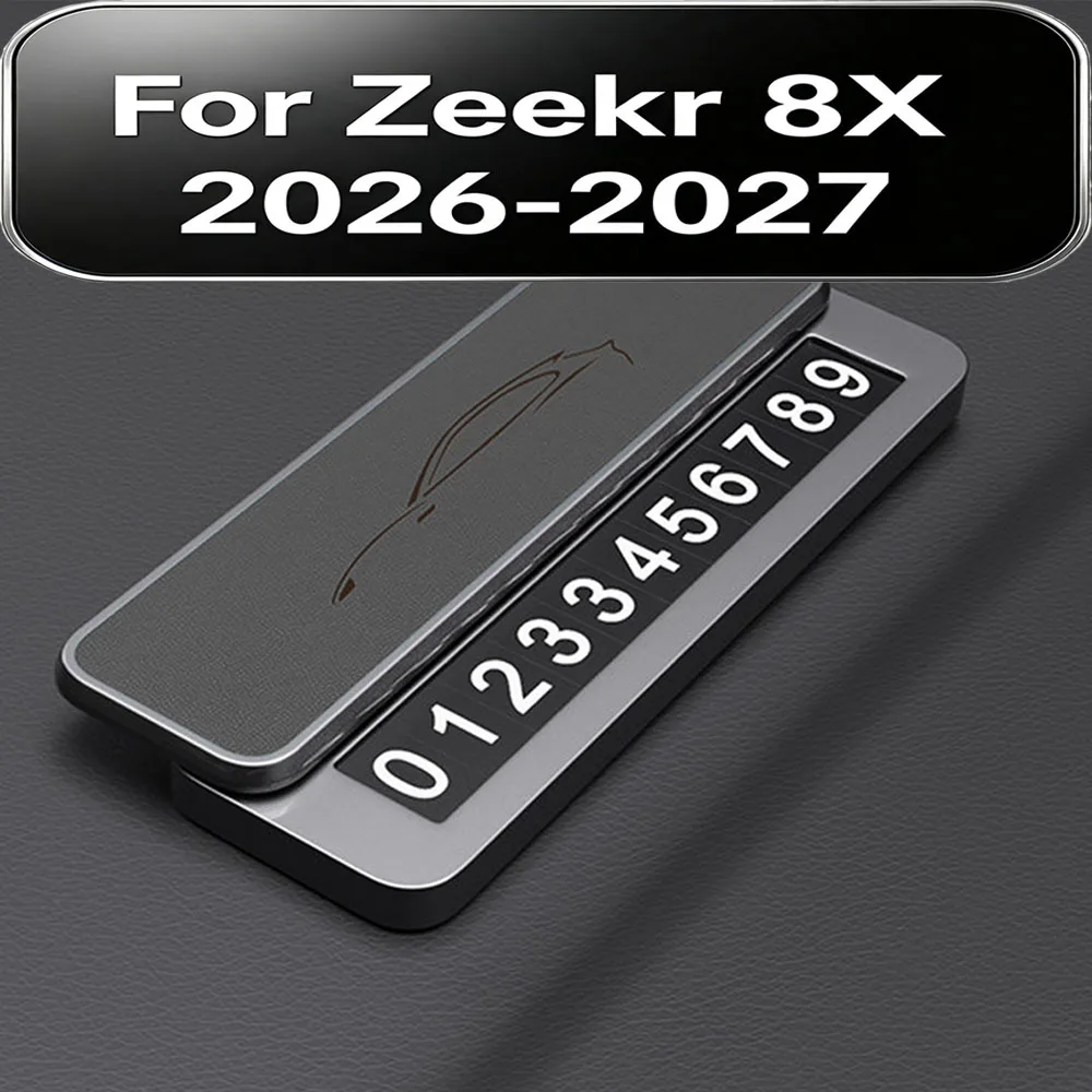 For Zeekr 8X 9X 2026-2027 Car Temporary Parking Number Plate Move Call Tag Have Decorative Modification Accessories Kit