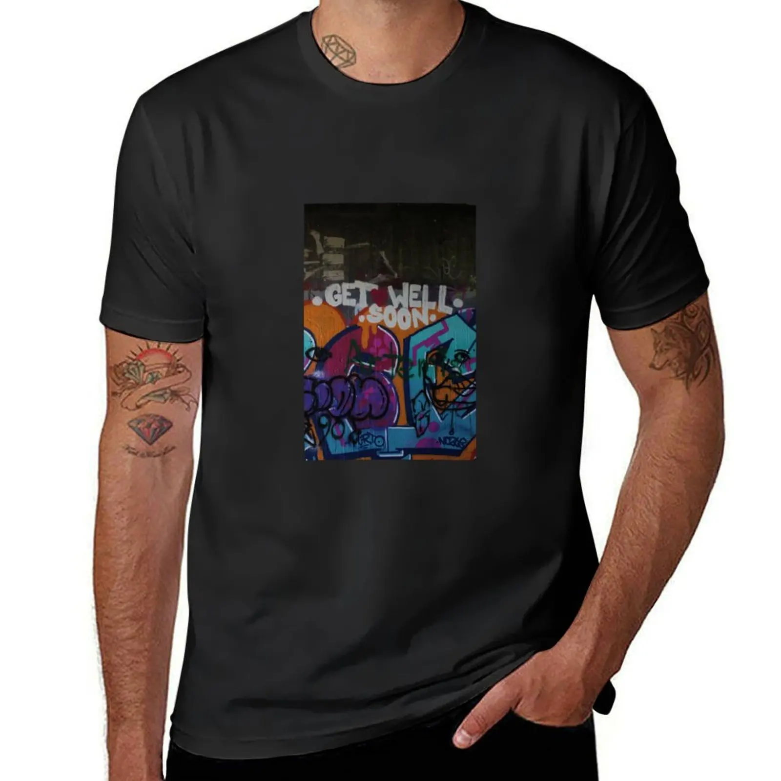 

Get Well Soon Graffiti T-Shirt summer tops customizeds graphics quick drying mens funny t shirts