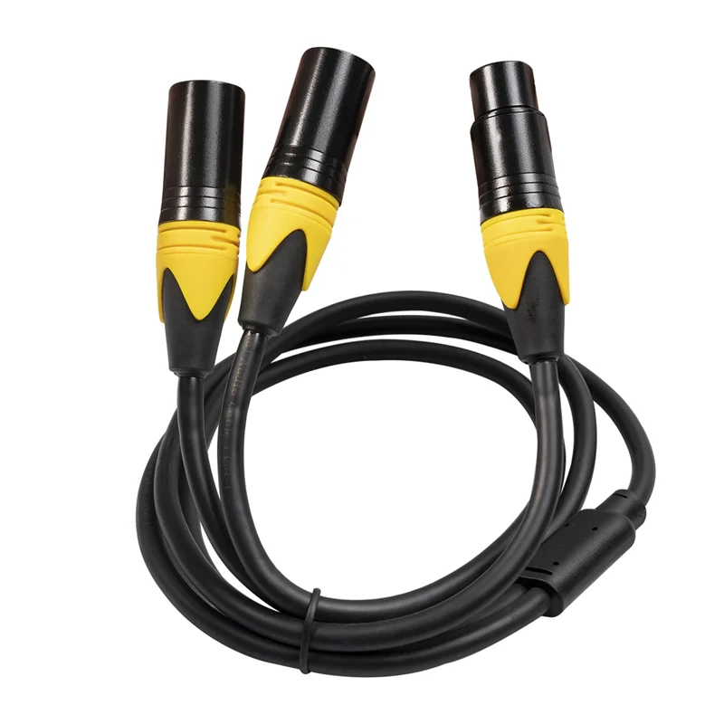 XLR Splitter Cable,3 Pin XLR Female To Dual XLR Male  o Cable Y Cable Balanced Microphone Splitter Cord  o Adaptor