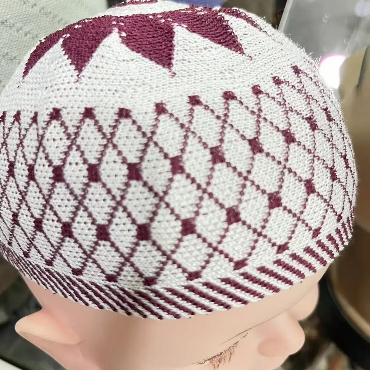 Free Shipping Muslim Caps For Chlidren Crochet Knit Hat Child Turkey Kufi Islamic Kippah Jewish Turban Gift Cotton Mesh 0787
