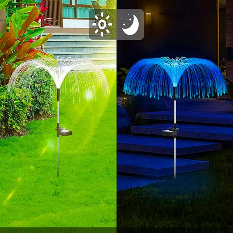 أضواء حديقة LED قنديل البحر الديكور الطاقة الشمسية مقاوم للماء في الهواء الطلق مسار مصباح للطاقة الشمسية الجنية فناء فيلا ساحة ديكور #4