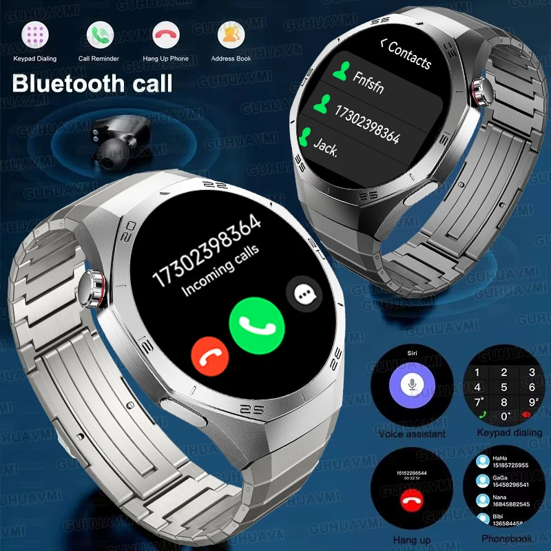 2025 New For Huawei GT5 Pro Sports Smart Watch Men 1.52" HD AMOLED Screen GPS trackr Heart Rate Bluetooth Call Health SmartWatch