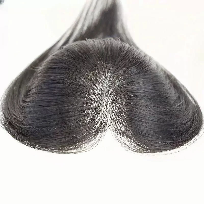 

Clip in Bangs 100% Real Human Hair Wipsy Fack Bangs Hair Clip With Topper Lace Bangs,360°Cover Natural Color Clip on Bangs