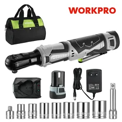 WORKPRO 12V 55N.m Lithium-ion Electric Ratchet Wrench 3/8