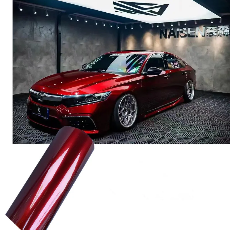 

Высококачественная защитная пленка вишнево-красного цвета, этиленовая упаковочная пленка для автомобильной наклейки, виниловая пленка, виниловая пленка для автомобиля
