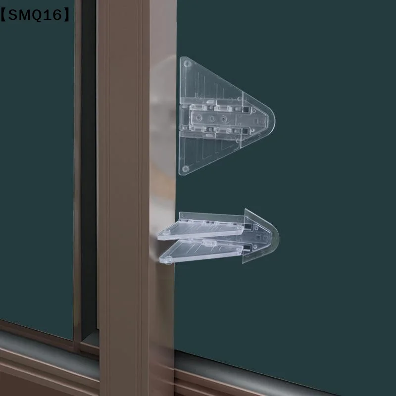 Sliding Door Window Protection Lock Child Lock Safety Butterfly Sliding Locks Anti-Pinch Wardrobe Locking Children Protec【SMQ】