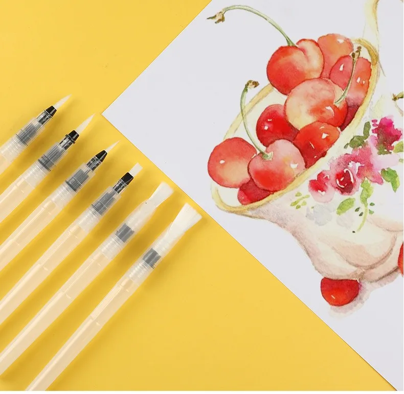 Tap Water Pen Set Solid Watercolor Pigment Pen Beginners Refillable Soft Head Water Storage Hand-Painted Paint Brush Portablees image 3