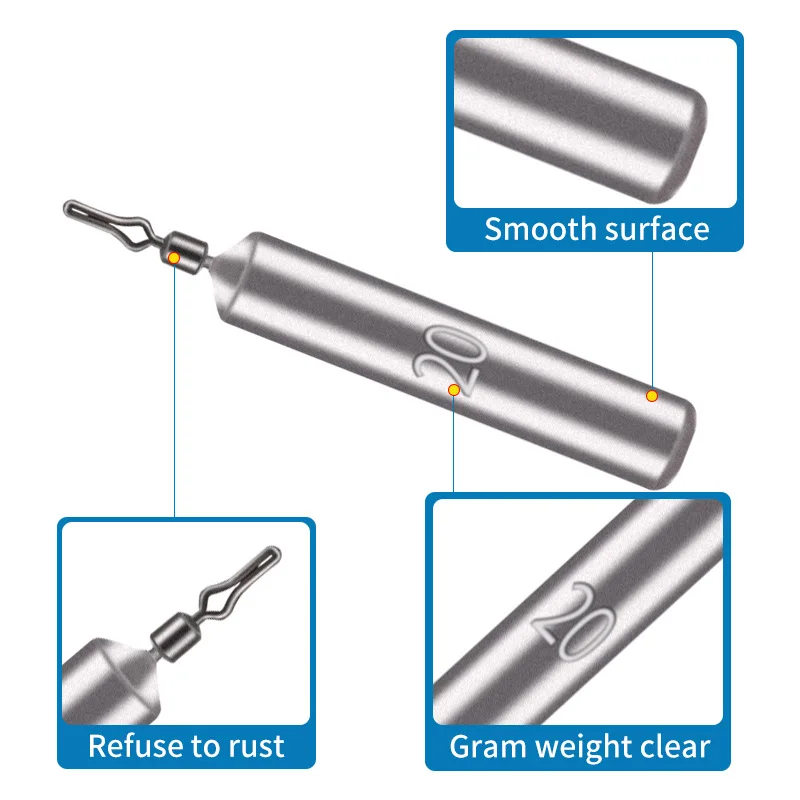 5pcs/lot Fishing Sinker connector 2.5g/3.5g/5g/7g/10g/14g/17g 20g Weights Lead Sinkers Soft Bait Sinker Fishing Accessories image 5