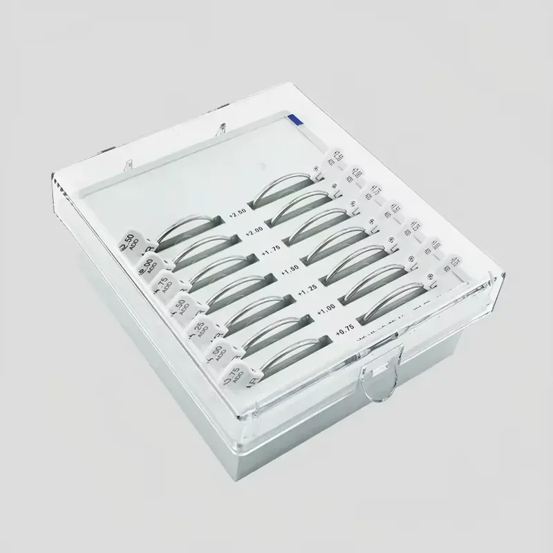 Progressive Multi-focus Optometry for Combination Plastic Handle Metal Ring Resin Insert 22 Pieces Progressive Trial Lens Set