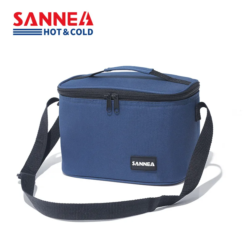 SANNE-Isolado Espessado Alumínio Film Cooler Bag, Thermal Bento Bag, Trabalho e Estudo Bag, Cor Sólida, Novo, 5L