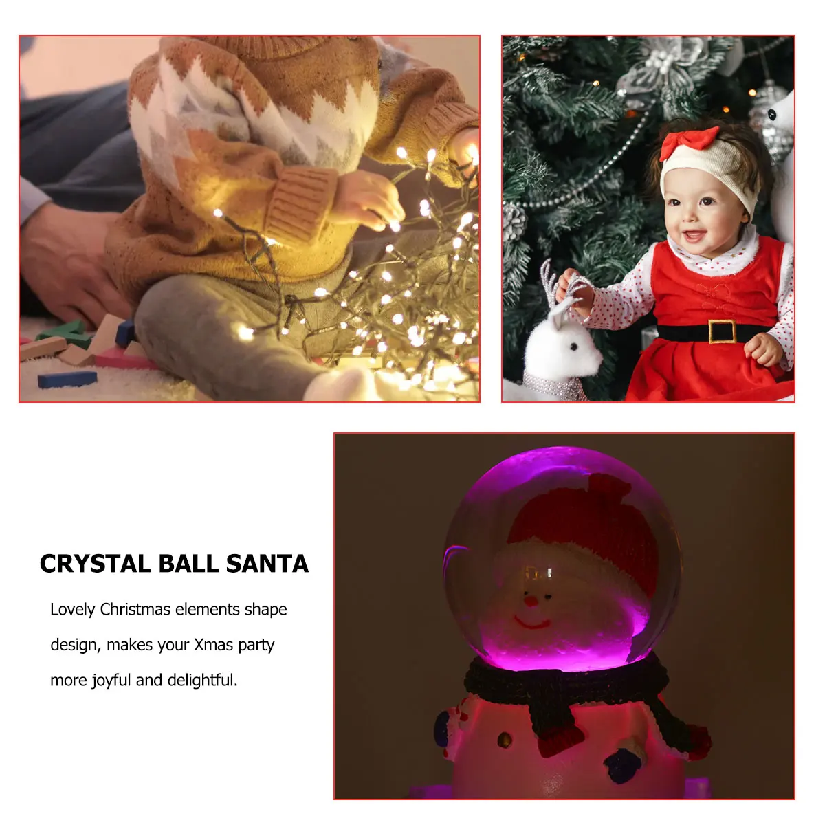 

Crystal Decor Resin Decoration Ball Decoration for Desk Bedside Table Christmas Home nament Storage Box