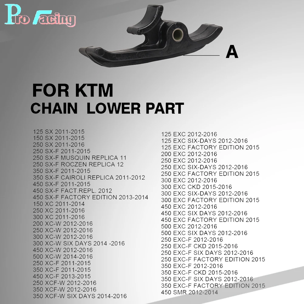 For KTM SX SXF XCF 2011-2015 XC 2011-2016 XC-W XCF-W EXC EXC-F 2012-2016 450 SMR 2012-2014 Chain Slider Lower Parts Motorcycle