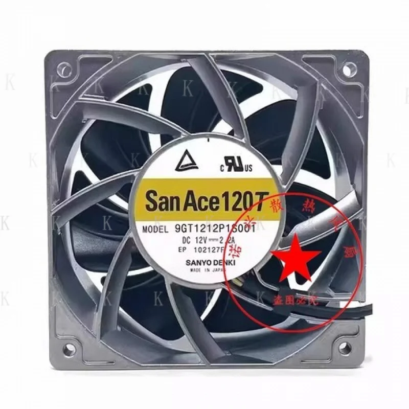 

C ДЛЯ Sanyo 9GT1212P1S001 12038 DC12V 2.2A 12CM Металлический охлаждающий вентилятор