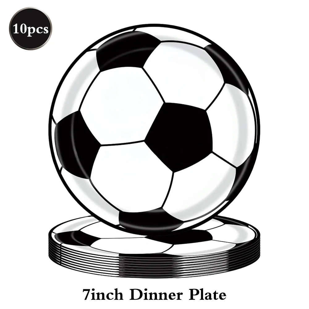 Fußball-Themenparty-Dekoration, Happy-Birthday-Banner, Fußball-Tischgeschirr, Popcorn-Box, Geschenktüte für Jungen und Mädchen, Sport-Fußball-Fans-Zubehör – Detail 15