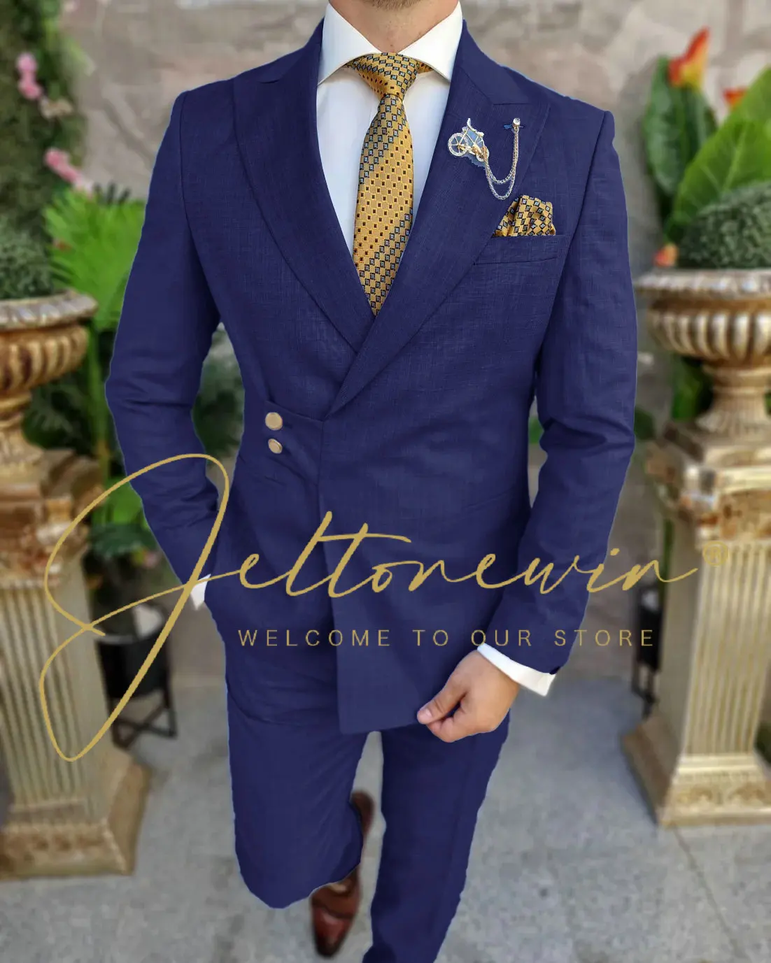 (Suit + Trousers) Two-piece Groom Wedding High-end Suit Business Casual Banquet Everything Costume Homme De Luxe Disfraces