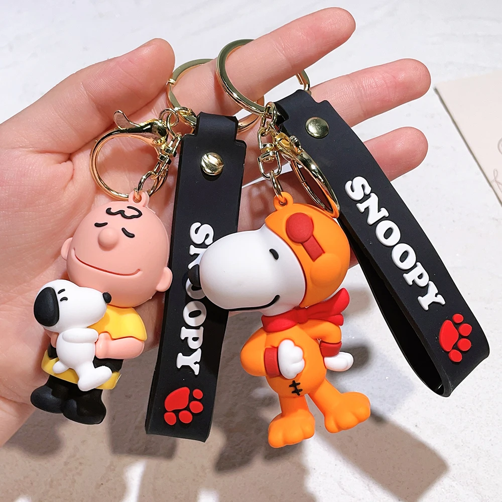 2024 Kawaii Sanrio New Snoopy Cartoon Schoolbag Charm Pendant Bag Jewelry Car Keychain Gift for Girls Toys for Girls