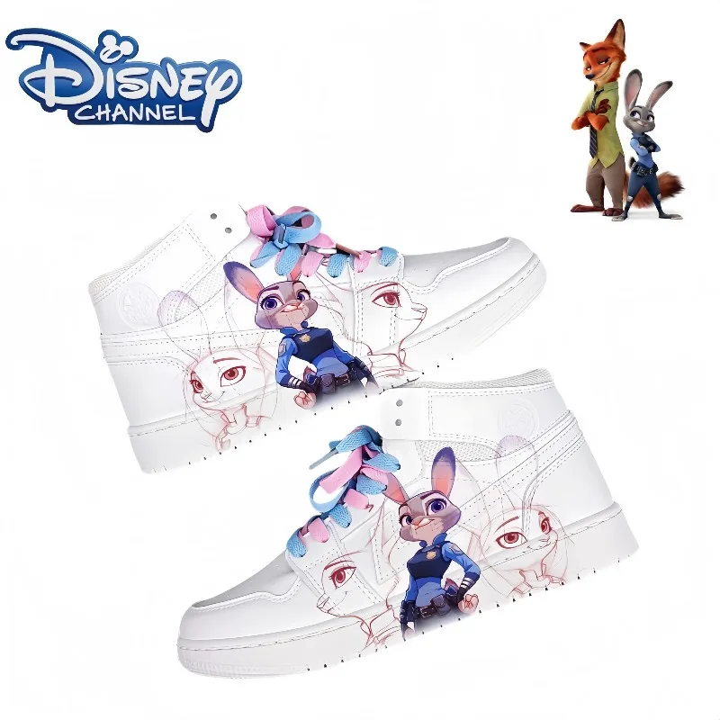 

Disney Judy Nick Couple Shoes Anime Cartoon Personality Fashion Creative Simple Comfortable Sneakers Holiday Gift Kawaii