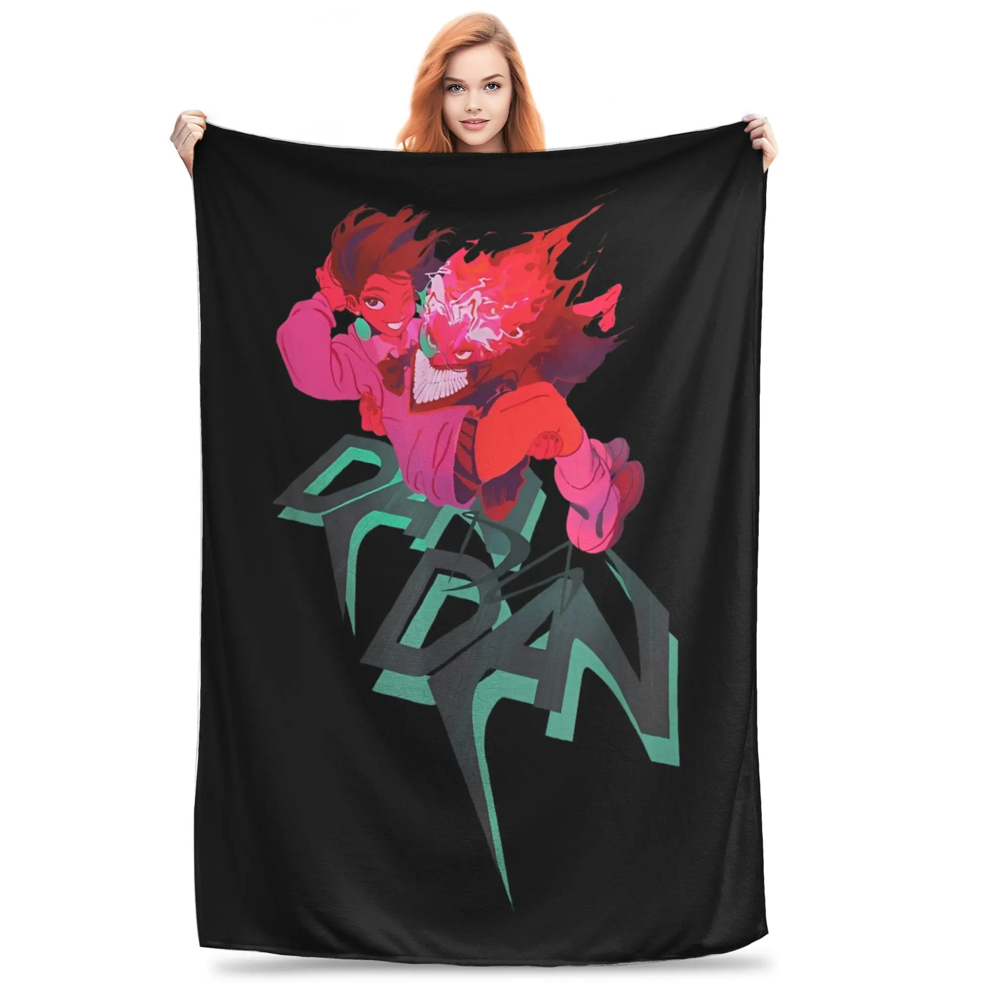 

Крутые одеяла Shonen Manga в стиле аниме DandaDan, флисовые винтажные дышащие пледы для кровати, дивана, всесезонные