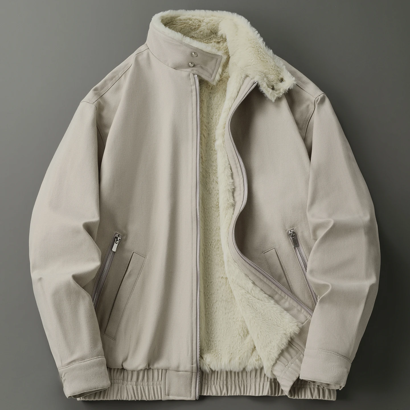 

Stand collar plus velvet casual cotton jacket men's winter heavyweight thickened warm cotton jacket