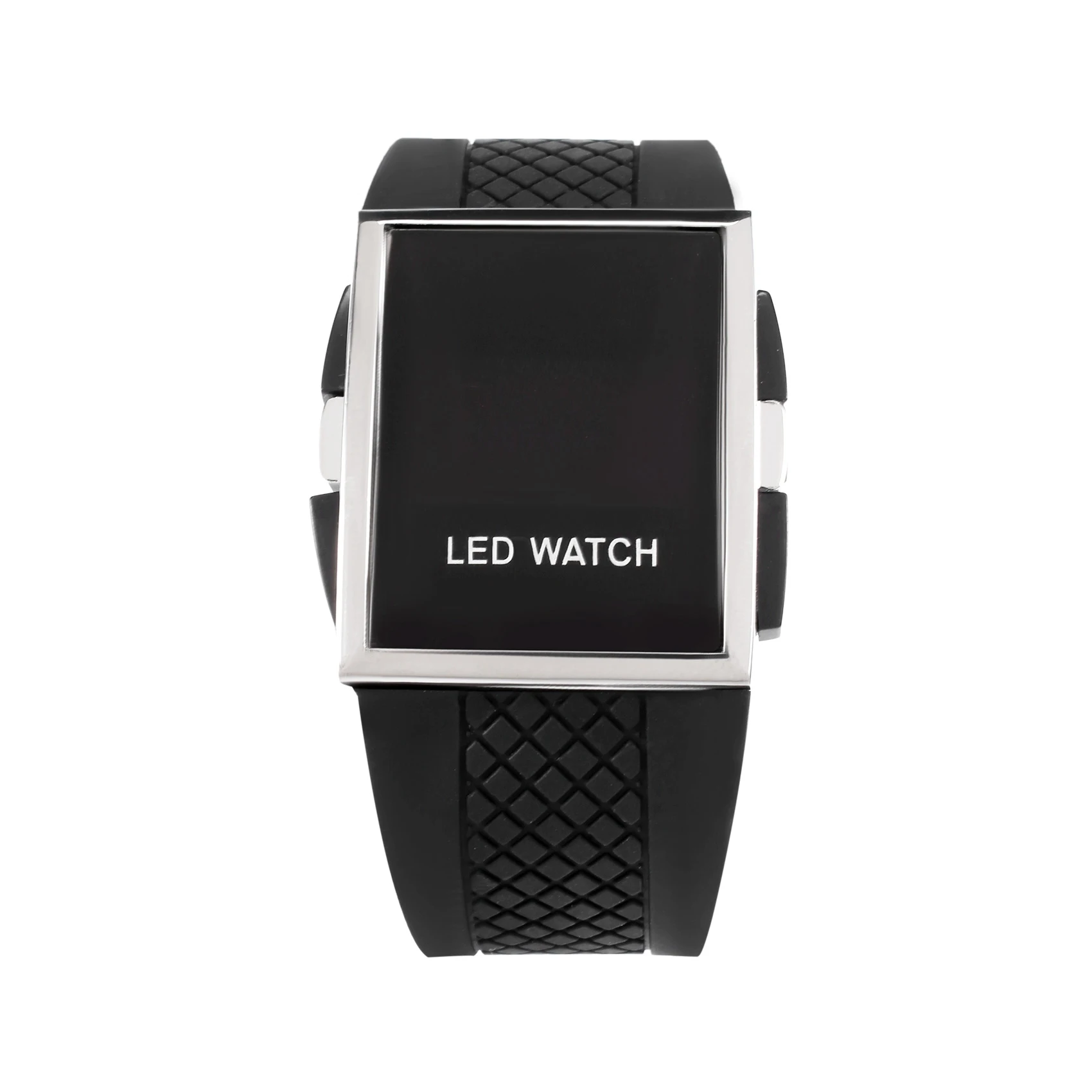 นาฬิกาข้อมือดิจิตอลสุดหรูสำหรับผู้ชาย ABQR พร้อมไฟ LED สีแดง สไตล์สปอร์ต ของขวัญ - สีดำ