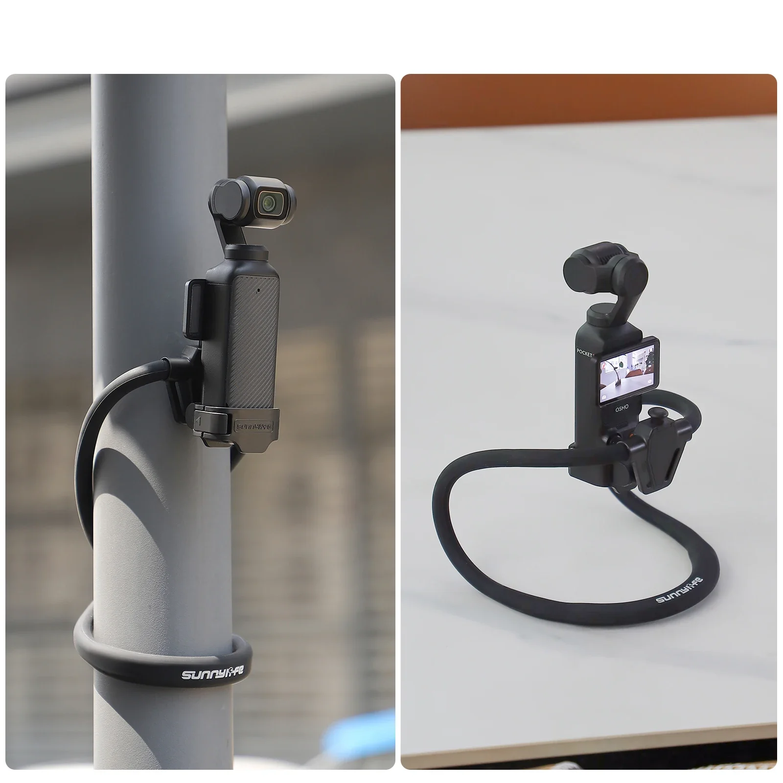 Sunnylife Adjustable Neck Mount for DJI Osmo Pocket 4/3, First-person Perspective Shooting Accessories, Suitable for Outdoor Act