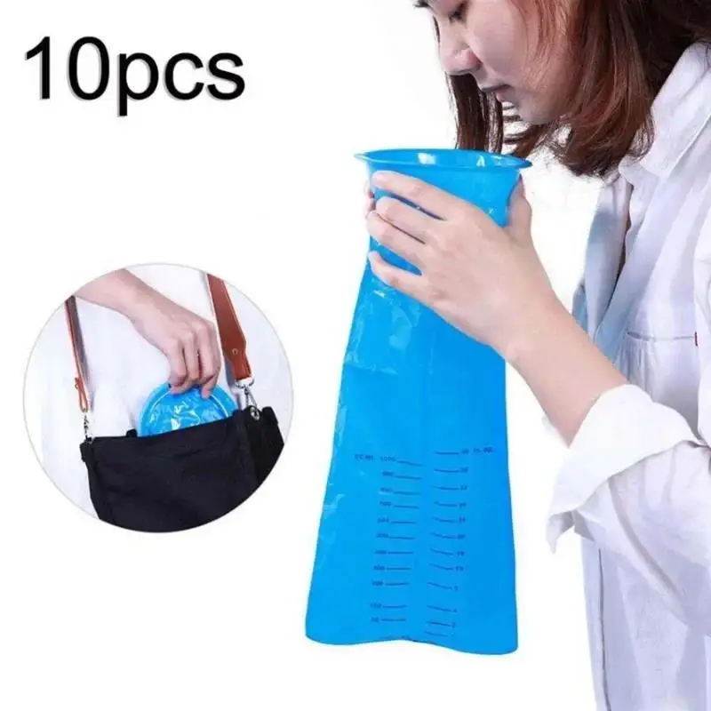 10Pcs Disposable Vomit Bag Portable Disposable Travel Car Airplane Motion Sickness Nausea Pregnant Emergency Vomit Cleaning Bag